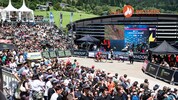 Der Zielraum in Leogang war komplett voll.