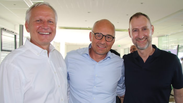 Harald Gärtner, Nico Schoenecke und Jochen Sauer (von links) führten spannende Gespräche.