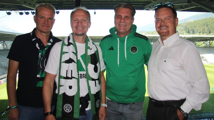 Oswald Wolkenstein, Hannes Anzengruber, Hannes Rauch und Peter Hörtnagl (von links) genossen die ...