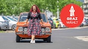 Der geliebte BMW Touring 2000 wird nur zu besonderen Anlässen von Claudia Schönbacher (KFG) aus ...