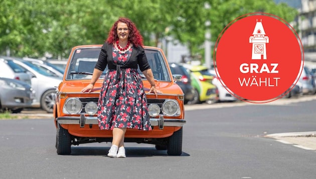 Der geliebte BMW Touring 2000 wird nur zu besonderen Anlässen von Claudia Schönbacher (KFG) aus ...