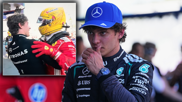 Kimi Antonelli gratulierte Lewis Hamilton herzlich.