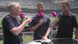 Das Experten-Duo Thomas Müller (mi.) und Jürgen Klopp sorgten mit ihren launischen Aussagen für ...