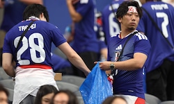 Starke Aktion von Japans Team und Fans! 
