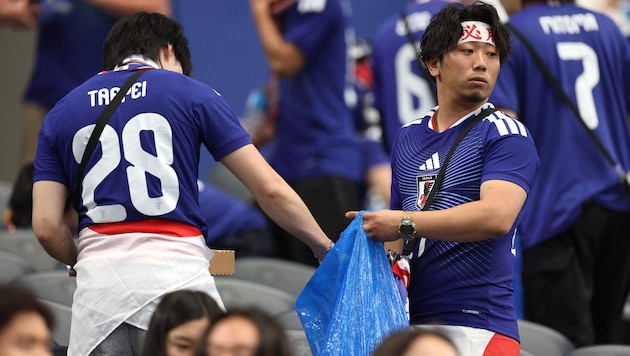 Starke Aktion von Japans Team und Fans!