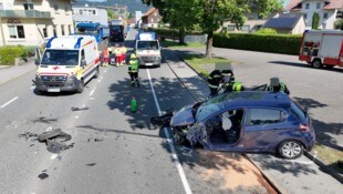 Die Unfallstelle in Lustenau. 