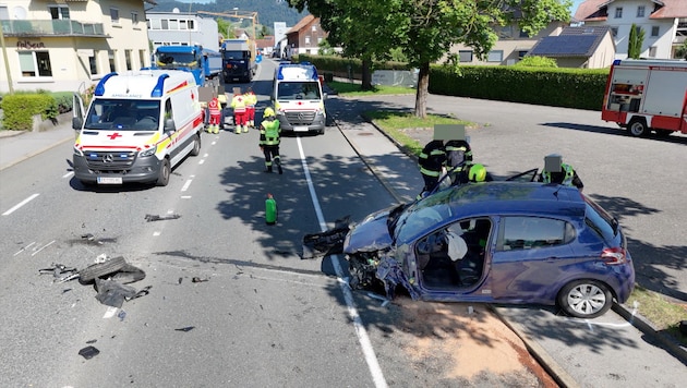 Die Unfallstelle in Lustenau.