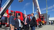 Fahrafellner und sein Vize Martin Boyer (li.) machte sich ebenso ein Bild wie Landesrat Pernkopf ...
