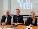 Wolfgang Benedek, Robert Krotzer, Daniela Grabovac, Jörg-Martin Willnauer bei der Präsentation ...