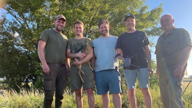 V..li.n. re: Thomas Waldsich, Fabian Fabsich, Thomas Ranits, Mario Markl und Johann Waldsich mit ...