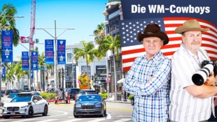 Die WM-Cowboys unterwegs am legendären Rodeo Drive.