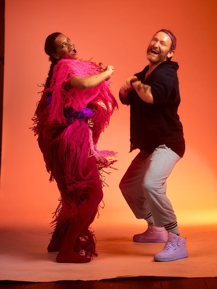 Beste Stimmung am Set bei Rebecca Horner und Franz Josef Baur.