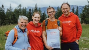 Peter Habeler, Lara Klein (Eigentümerfamilie Almdudler,) Johannes Staud (Alpenverein), ...