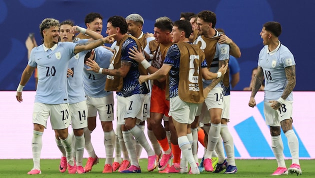 Uruguay scored late.