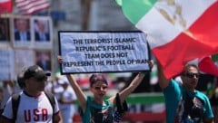 Vor dem WM-Spiel kam es zu Protesten.