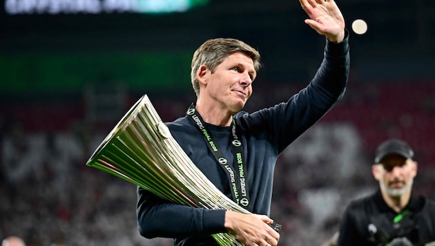 Oliver Glasner verabschiedete sich als Conference-League-Sieger von Crystal Palace.