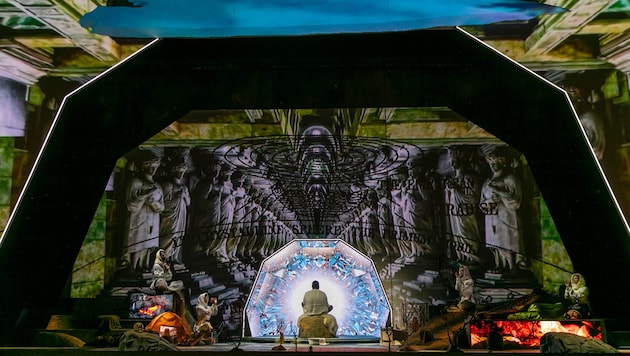 Immer alles in Bewegung: Der Festwochen-„Parsifal“ ist optisch wie ein endloser Drohnenflug ...