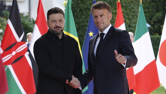 Macron empfing Selenskyj in Evian-les-Bains.
