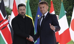 Macron empfing Selenskyj in Evian-les-Bains.
