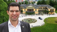 Bürgerlisten-Chef Hannes Mathes kritisiert hohe Gagen. In Bad Ischl (im Bild die Kaiservilla) ...