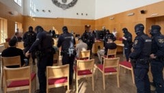 Extrem hohe Sicherheitsvorkehrungen wurden für die beiden Verhandlungstage getroffen