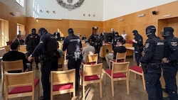 Extrem hohe Sicherheitsvorkehrungen wurden für die beiden Verhandlungstage getroffen