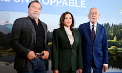 Ex-US-Vizepräsidentin Kamala Harris nimmt heuer am Austrian World Summit in der Wiener Hofburg ...