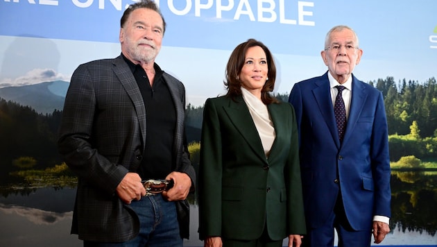 Ex-US-Vizepräsidentin Kamala Harris nimmt heuer am Austrian World Summit in der Wiener Hofburg ...