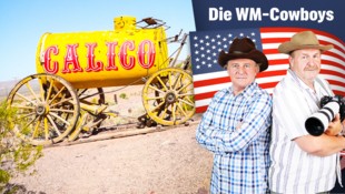 Unsere WM-Cowboys, Sportchef Peter Moizi und Fotograf Sepp Pail, besuchten Calico.