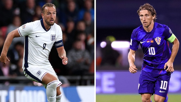 Harry Kane und Luka Modric
