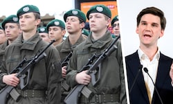 General Douglas Hoyos geht im Wehrdienst-Streit jetzt mit dem pinken Modell für „Willige beim ...