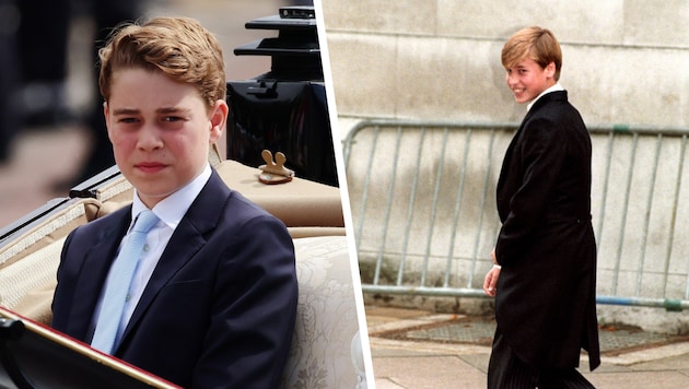 Prinz George tritt in die Fußstapfen seines Vaters William. Das Bild rechts zeigt den britischen ...