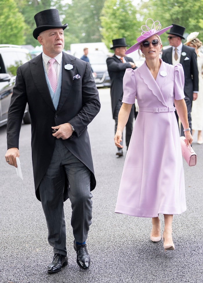 Mike und Zara Tindall, Stammgäste des royalen Events, auf dem Weg zur Royal Box.