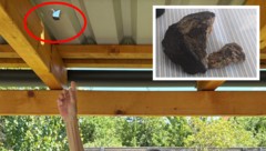 Der Meteorit durchschlug das Pergola-Dach im Burgenland.