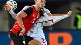 Sasa Kalajdzic (li.) steht in Österreichs Startelf.