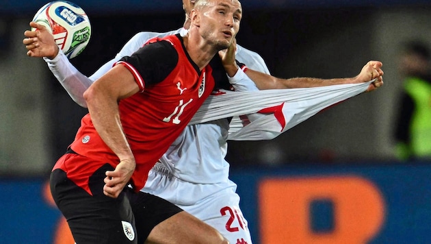 Sasa Kalajdzic (li.) steht in Österreichs Startelf.