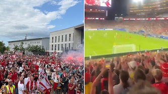 Partystimmung bei den Fans von Österreich