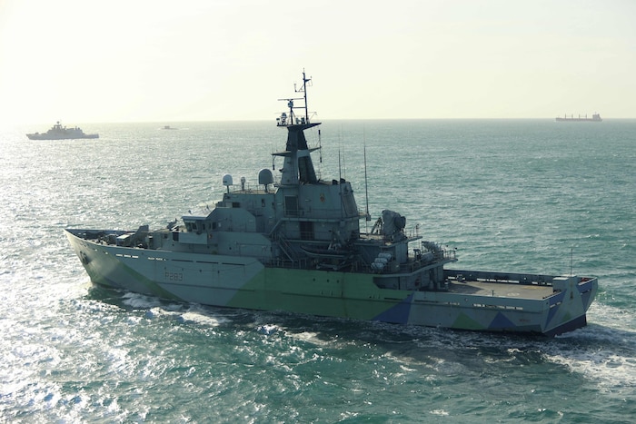 Das britische Schiff HMS Mersey überwachte den Kurs der russischen Fregatte. (Archivbild)
