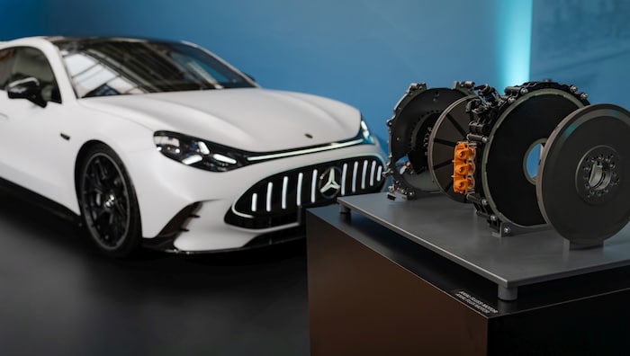 Der AMG GT Viertürer ist der erste Serien-Mercedes mit Axialflussmotor.