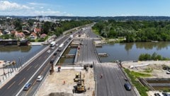 Drohnenaufnahmen von der Baustelle am Dienstagabend