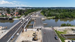 Drohnenaufnahmen von der Baustelle am Dienstagabend