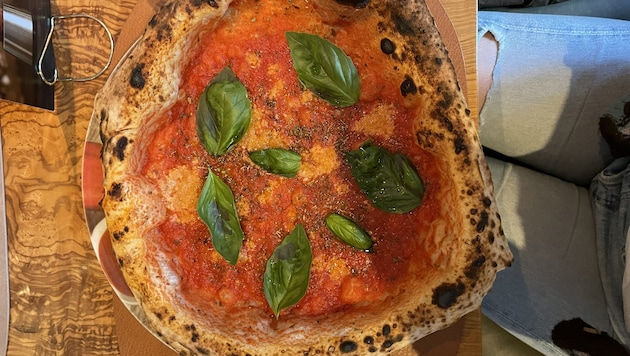 Der Klassiker aller Klassiker: eine Pizza Margherita. Im „Färber’s“ gibt es die Teigfladen in ...