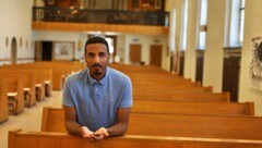 Steven Boamah in seiner Pfarre Herz Jesu in Wien-Floridsdorf