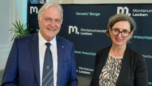 Stellen eine NS- Tiefenbohrung an: Peter Moser und Barbara Stelzl-Marx.
