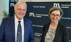 Stellen eine NS- Tiefenbohrung an: Peter Moser und Barbara Stelzl-Marx.
