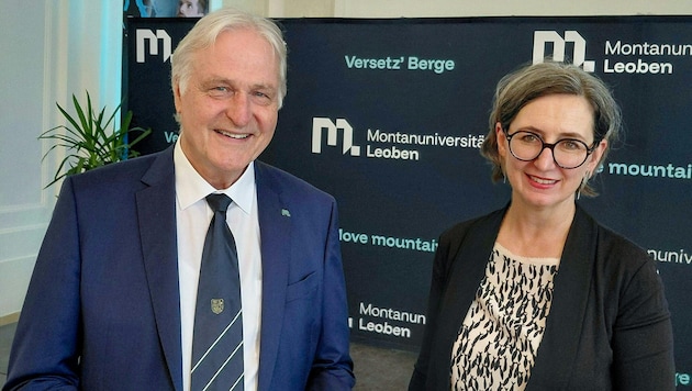 Stellen eine NS- Tiefenbohrung an: Peter Moser und Barbara Stelzl-Marx.
