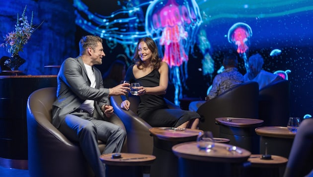 Im Raum „Ocean“ speist man mit Tiefsee- Atmosphäre.
