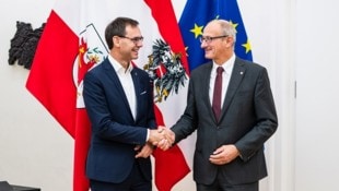 LH Anton Mattle (re.) will mit Ende seines halbjährlichen Vorsitzes Fortschritte erzielen, ...