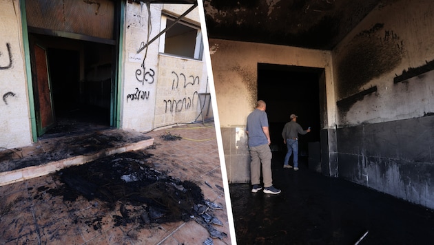 Zwei Moscheen wurden von israelischen Siedlern angegriffen.