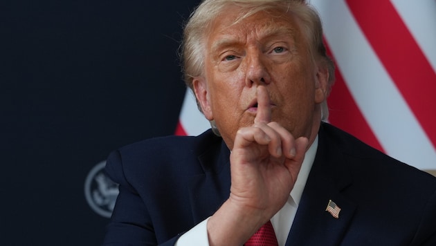 Trump beim G7-Gipfel im französischen Evian – in den kommenden Tagen will er den kompletten Text ...